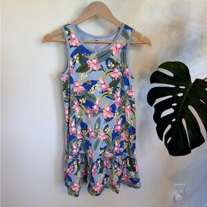 EUC Tea Collection Tropical Floral Print Dress